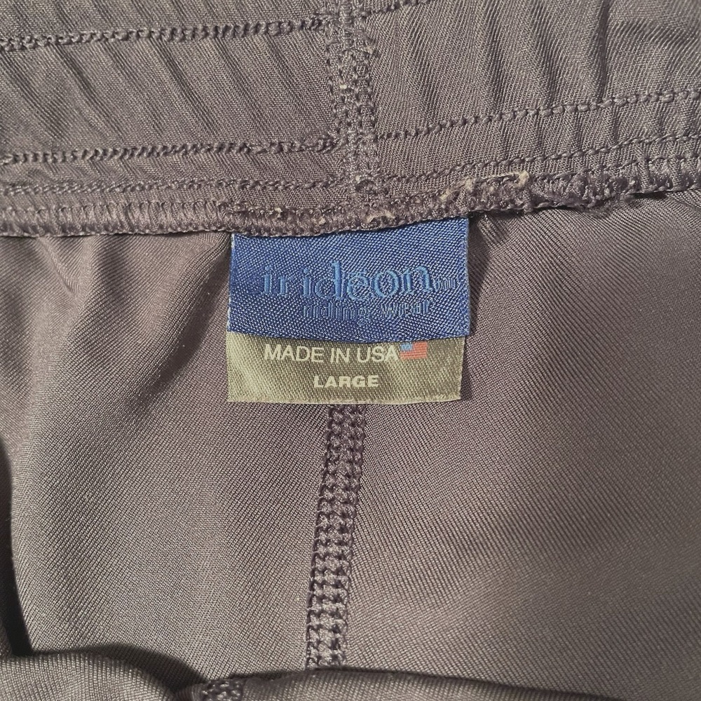 Irideon Riding Breeches Pants Womens L Gray/Blue Knee Patch Equestrian Pull On - Picture 7 of 8